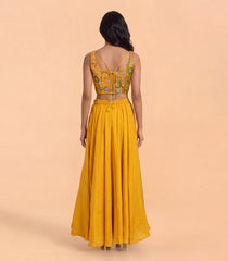 Mustard Festive Printed Corset Sharara Set-RC5647