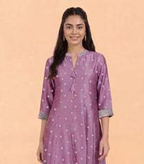 Onion Pink Embroidered Festive Anarkali Set -RC5660