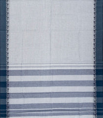 White Bengal Cotton Saree With Checks-White