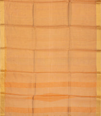 Orange Blended Tussar Tissue Saree With Zari Border-Orange