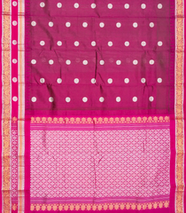 Pink Handloom Chirala Silk Cotton With Kamalam Buttas-Pink