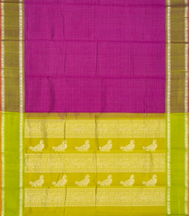 Pink Handloom Chirala Silk Cotton With Checks-Pink