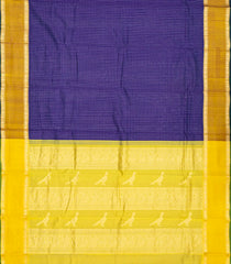 Violet Handloom Chirala Silk Cotton With Checks-Violet