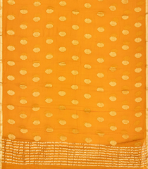 Mango Yellow Mysore Chiffon Silk Saree With Floral Motifs-Mango Yellow