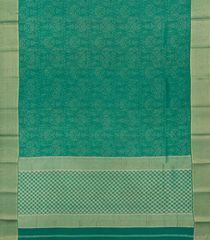 Aquamarine Mysore Crepe Silk Saree With Mango Zari Motifs-Aquamarine