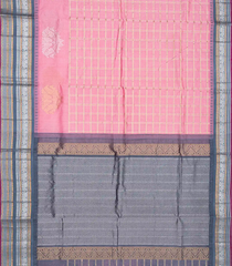 Bubble gum Pink Handloom Chirala Silk Cotton Saree With Annam Motifs-BubbleGum Pink