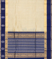 Taupe Handloom Chirala Silk Cotton With Checks-Taupe