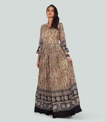 Earthy coloured long dress