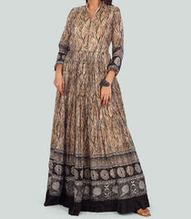 Earthy coloured long dress