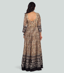 Earthy coloured long dress