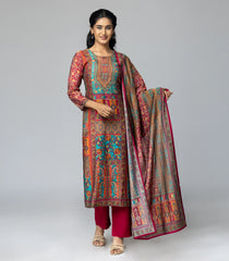 Deep Pink Printed Festive Kurta Set-RC5581