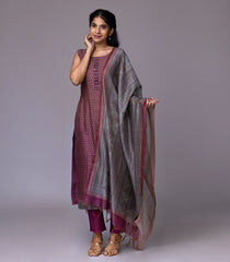 Mauve & Grey Festive Kurta Set-RC5571