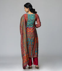 Deep Pink Printed Festive Kurta Set-RC5581