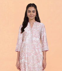 White Floral Printed Kurta Set-RC5672