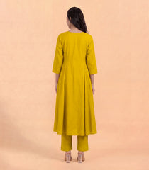 Yellow Kurta Set with Majenta Dupatta-RC5635
