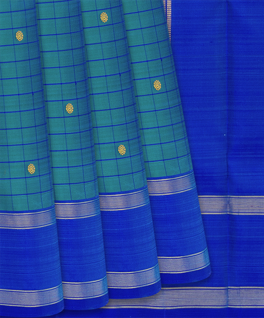 9 Yards | Kanchipuram Silk Saree | Handwoven Pure Silk | Pure Zari | PV TVS  31 – Panjavarnam