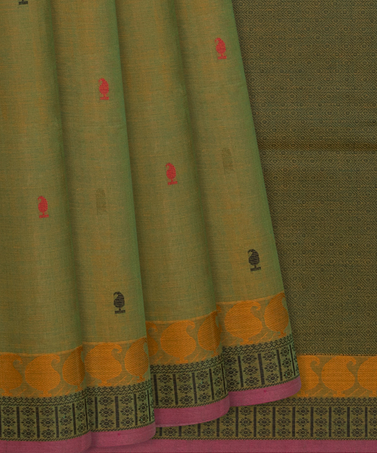 Kala Cotton Handwoven Bhujodi Checks Saree – Khinkhwab