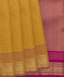 Yellow Handwoven Kanchipuram Silk Saree 