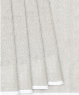 Grey Handloom Uppada Tissue Silk Saree With Zari Border
