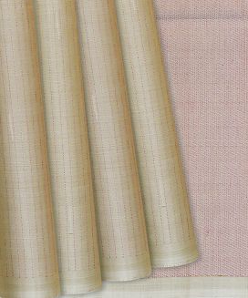 Taupe Woven Soft Silk Saree With Stripes
