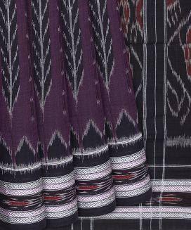 Lilac Handloom Orissa Cotton Saree With Tie & Dye Motifs
