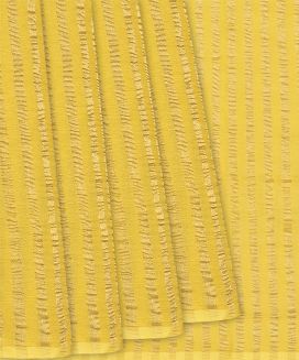 Gold Woven Mysore Georgette Silk Saree With Zari Stripes
