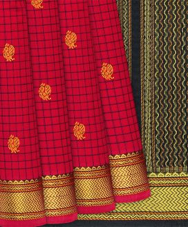 Pure Linen Weaving Design Kantha Work Saree Spectra Green Colour with  Kantha Blouse-Indiehaat – Indiehaat.com