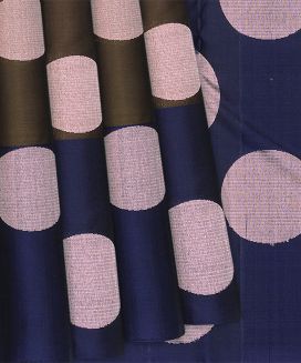 Dark Olive Handloom Soft Silk Saree With Coin Motifs
