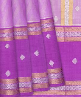 Pink Handloom Chirala Soft Silk Saree With Chevron Stripes
