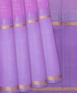 Pink Handloom Chirala Soft Silk Saree With Zari Checks

