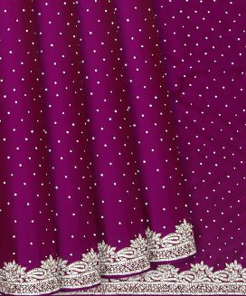 Burgundy Woven Crepe Silk Saree With Embroidered Floral Motifs Border
