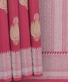 Pink Handwoven Benares Silk Sari