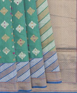 Green Handwoven Benares Silk Saree