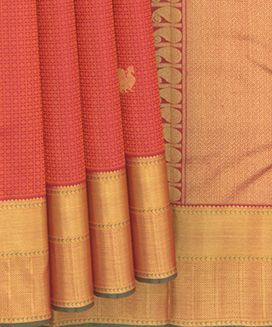 Pink Handwoven Kanchipuram Silk Saree 