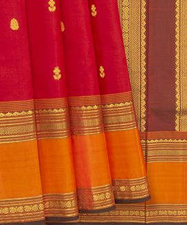   Red Handwoven Kanchipuram Silk Saree 