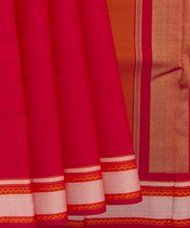 Maroon Handwoven Kanchipuram Silk Saree