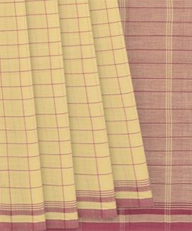 Yellow Handwoven Kanchi Cotton Sari