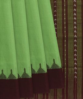 Green Handwoven Orissa Cotton Saree