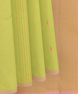 Green Handwoven Uppada Cotton Saree
