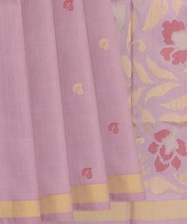 Mauve  Handwoven Uppada Silk Sari
