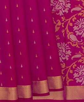 Pink Handwoven Uppada Silk Sari